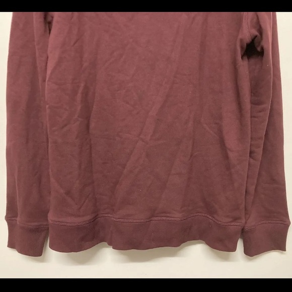 Flag & Anthem Mens Sweater Pullover Medium Maroon Snap Button Mid-Weight NWT - Picture 8 of 13